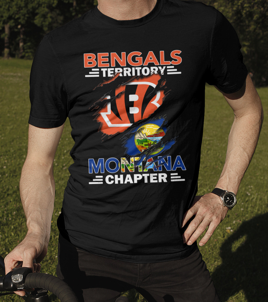 Bengals Territory Montana Chapter NFL Fans Badge T-Shirt