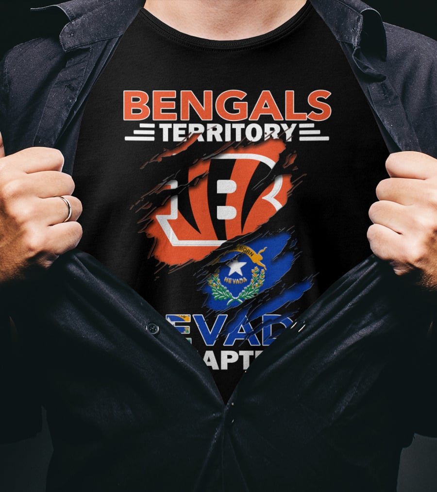 Bengals Territory Nevada Chapter Bengals Logo Nevada Flag T-Shirt