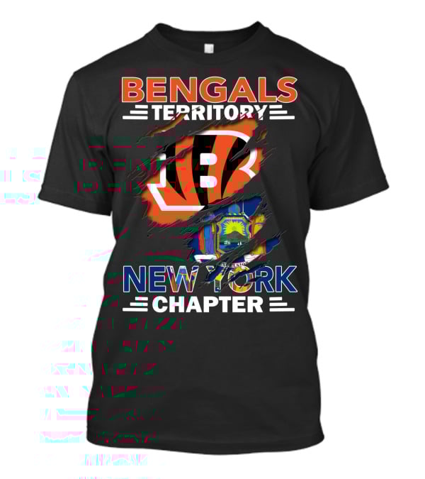 Bengals Territory New York Chapter Iconic Sports Fan Emblem T-Shirt