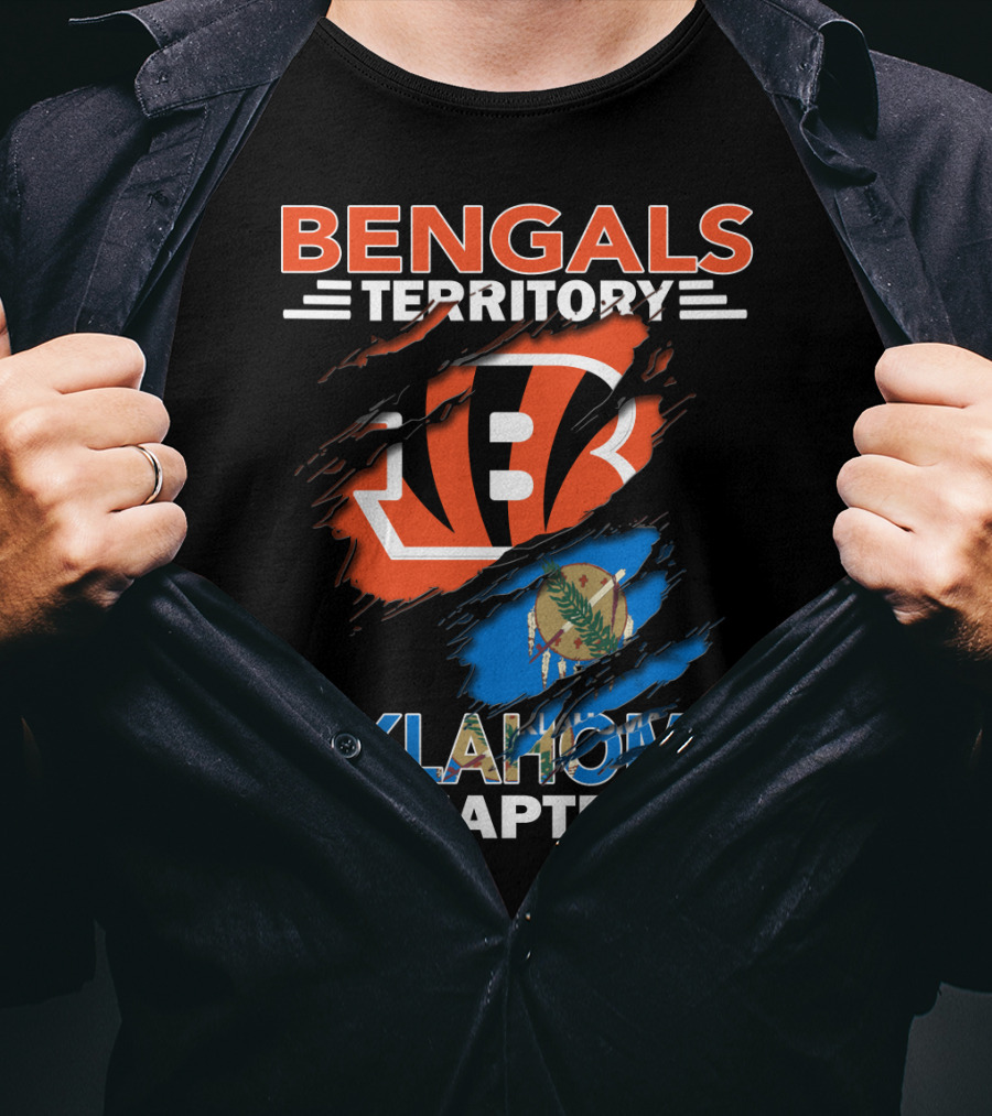 Bengals Territory Oklahoma Chapter Oklahoma Flag Bengals T-Shirt