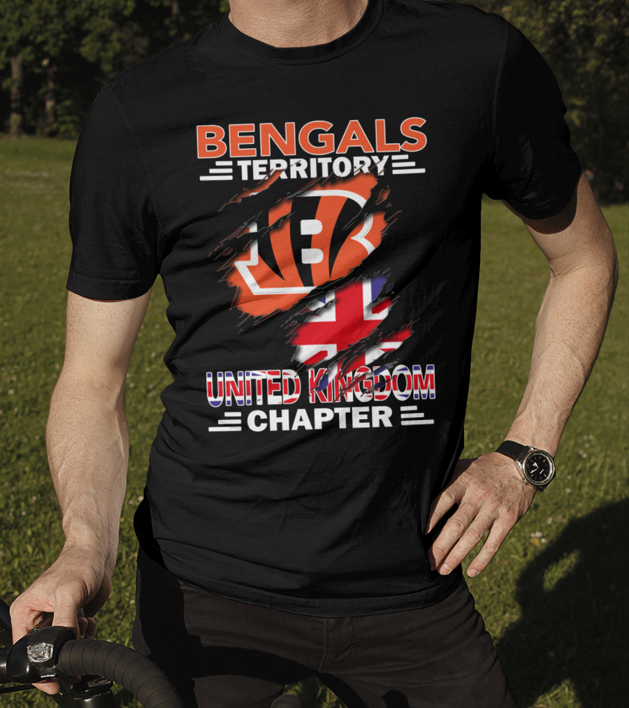 Bengals Territory United Kingdom Chapter Bengals Logo Union Jack T-Shirt