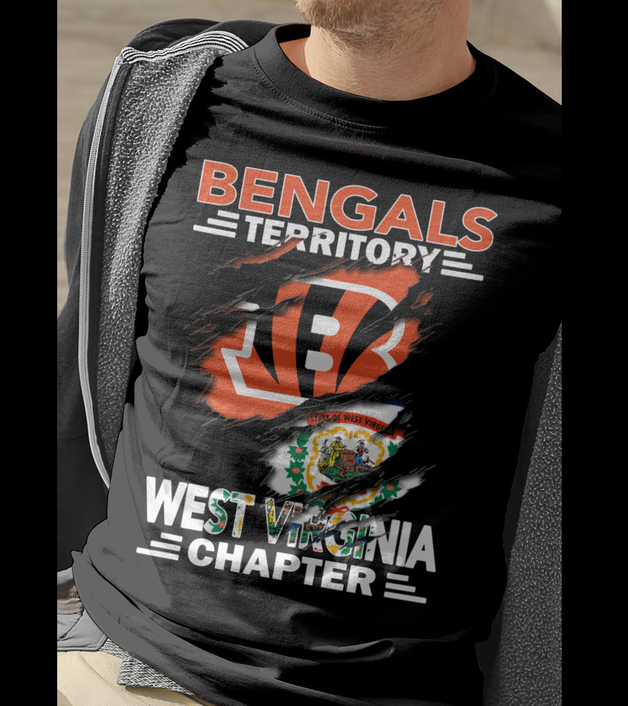 Bengals Territory West Virginia Chapter State Logo NFL Fan Edition T-Shirt