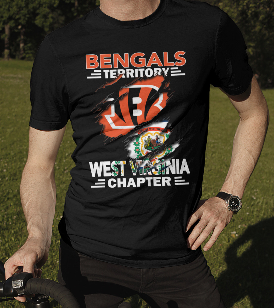 Bengals Territory West Virginia Chapter State Logo NFL Fan Edition T-Shirt