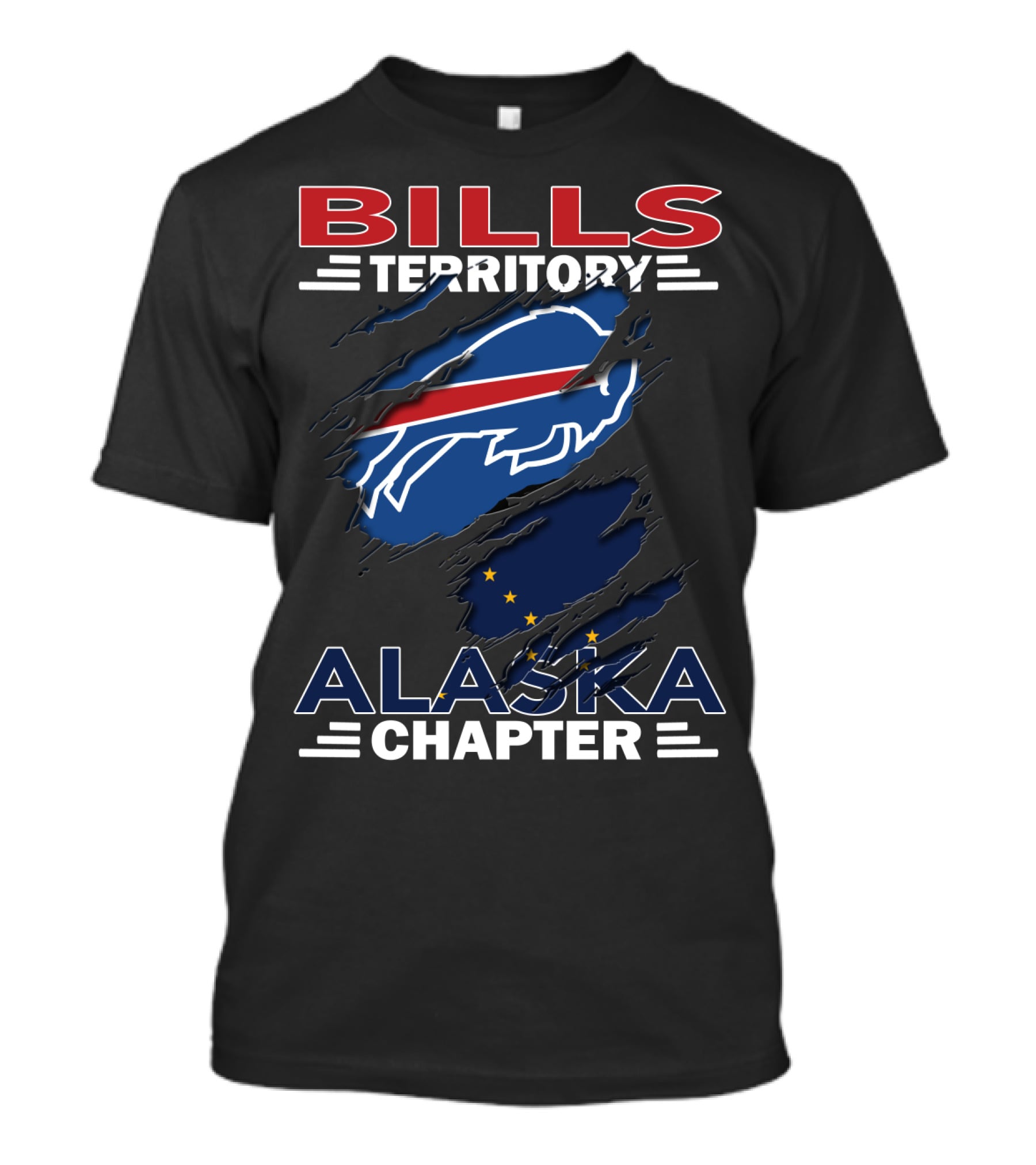 Bills Territory Buffalo Football Alaska Chapter Logo Flag T-Shirt