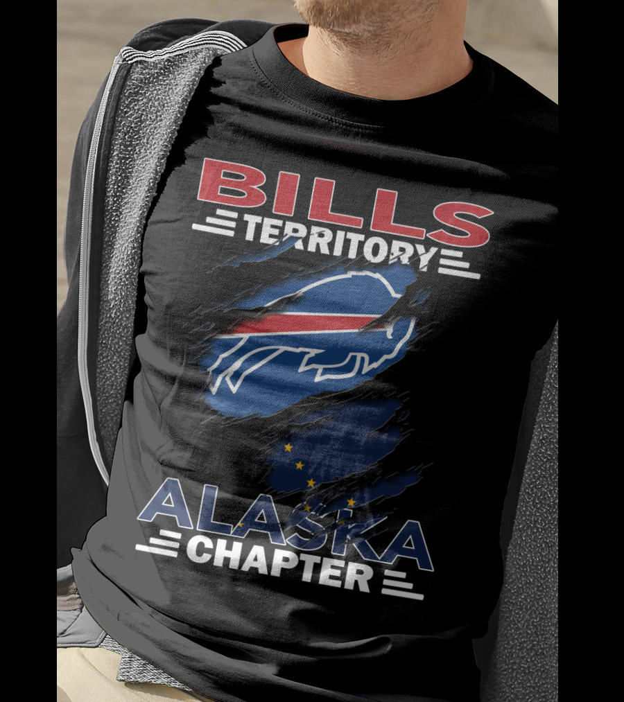Bills Territory Buffalo Football Alaska Chapter Logo Flag T-Shirt