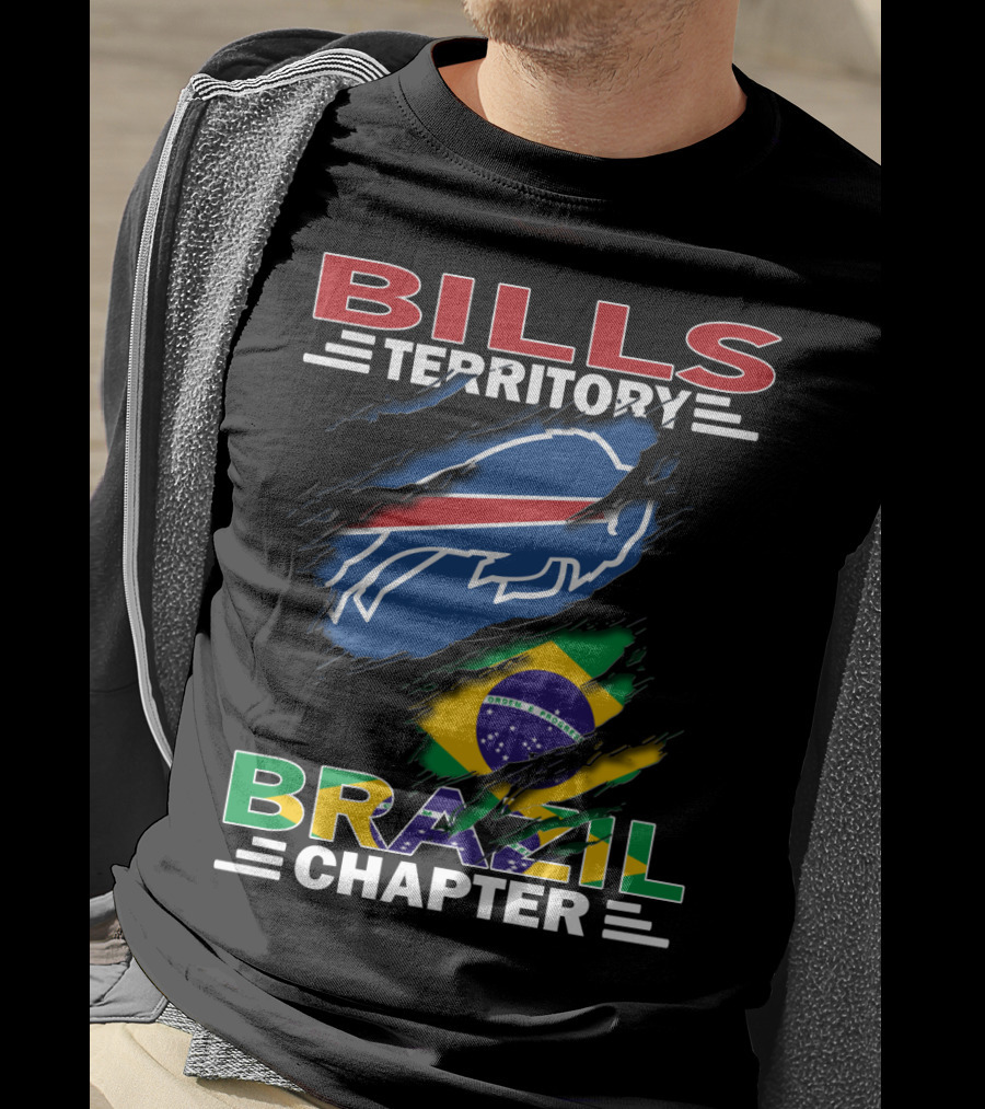 Bills Territory Brazil Chapter Buffalo Football Flag Fan Club T-Shirt