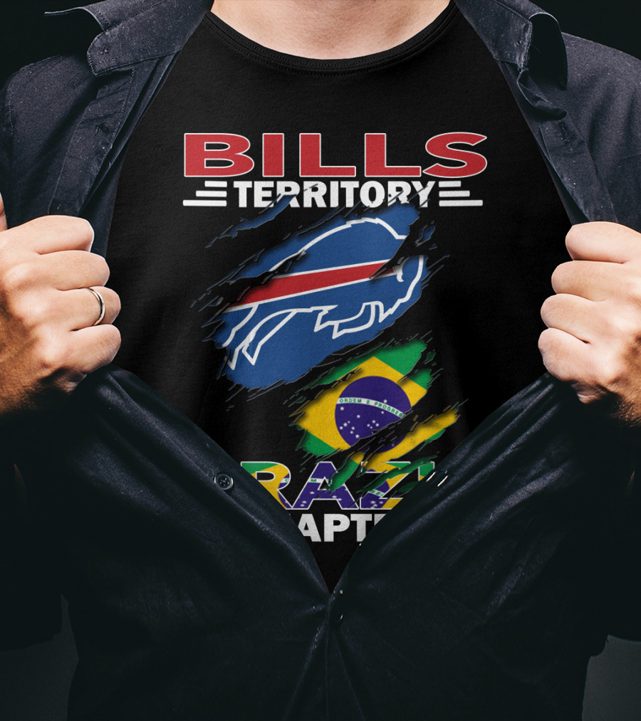 Bills Territory Brazil Chapter Buffalo Football Flag Fan Club T-Shirt