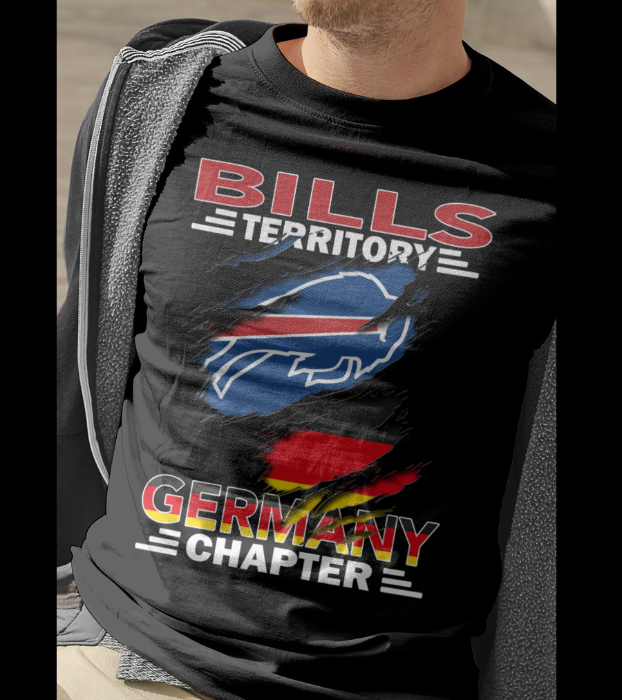 Bills Territory Germany Chapter Buffalo Bills Logo With German Flag T-Shirt