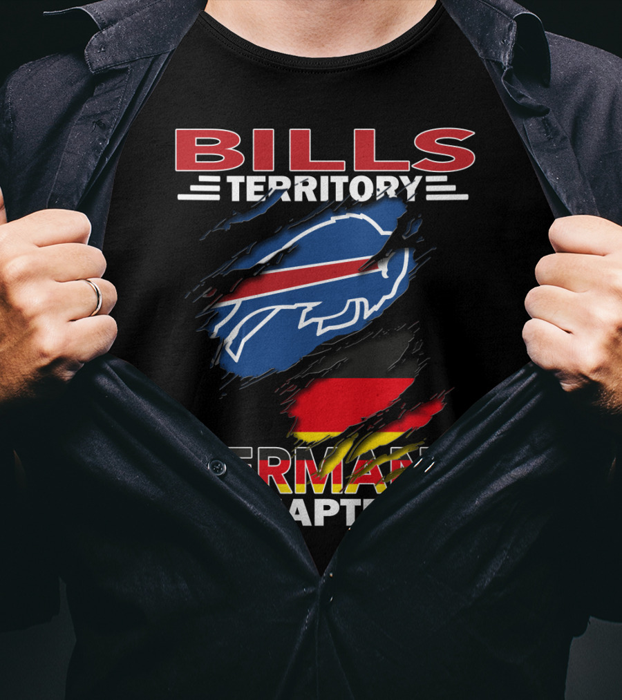 Bills Territory Germany Chapter Buffalo Bills Logo With German Flag T-Shirt
