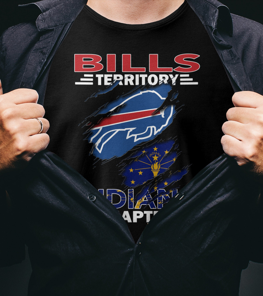 Bills Territory Indiana Chapter Buffalo Bills Indiana Flag T-Shirt