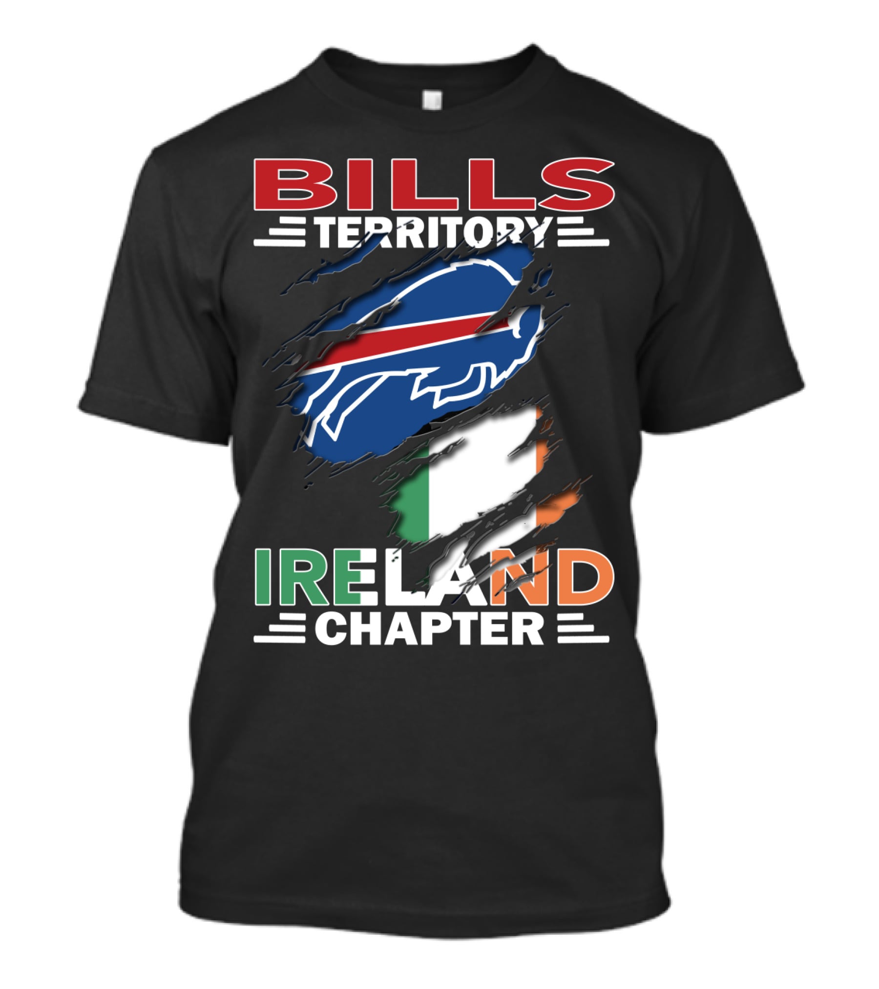 Bills Territory Ireland Chapter Buffalo Logo And Irish Flag T-Shirt