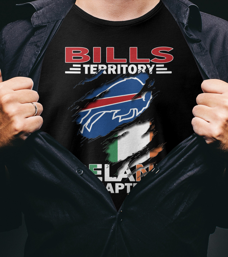 Bills Territory Ireland Chapter Buffalo Logo And Irish Flag T-Shirt