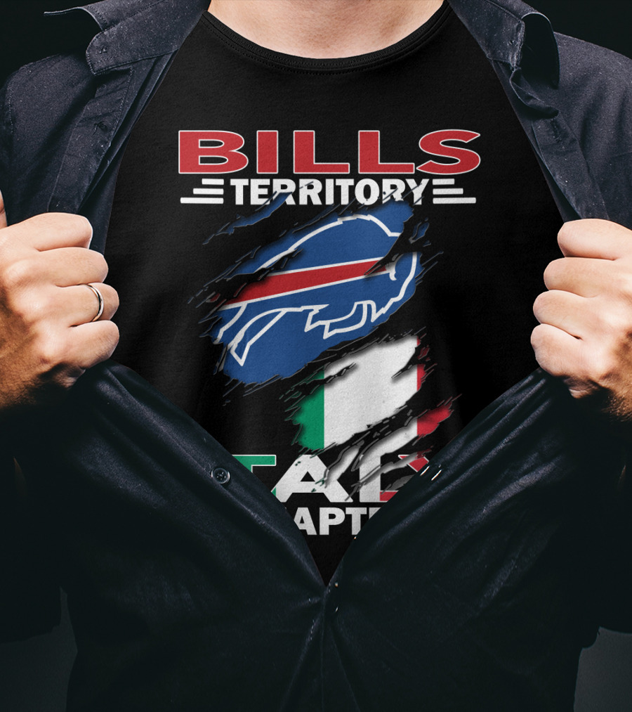 Bills Territory Italy Chapter Buffalo Football Fan Club Italy Flag T-Shirt