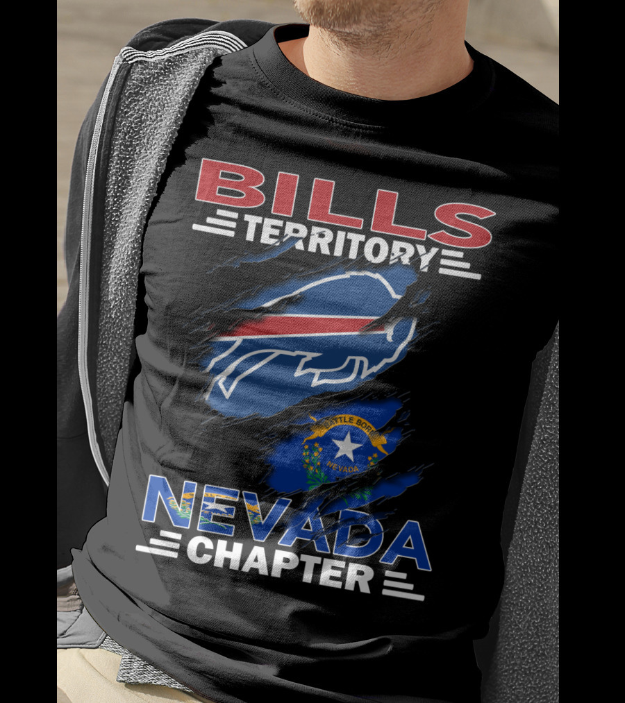 BILLS Territory Nevada Chapter Buffalo Nevada Flag Elements T-Shirt