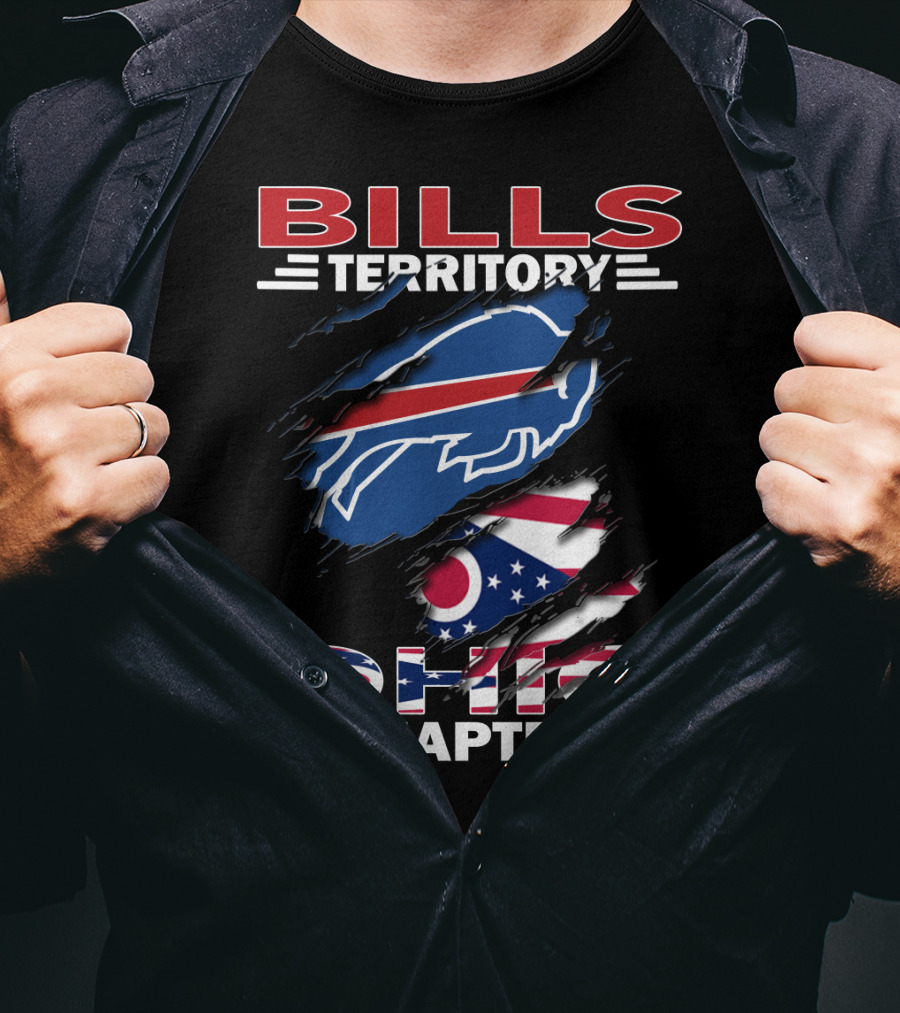 Bills Territory Ohio Chapter Buffalo Football Flag T-Shirt