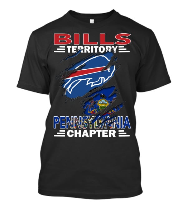 Bills Territory Pennsylvania Chapter Buffalo Bills Logo Ripped T-Shirt