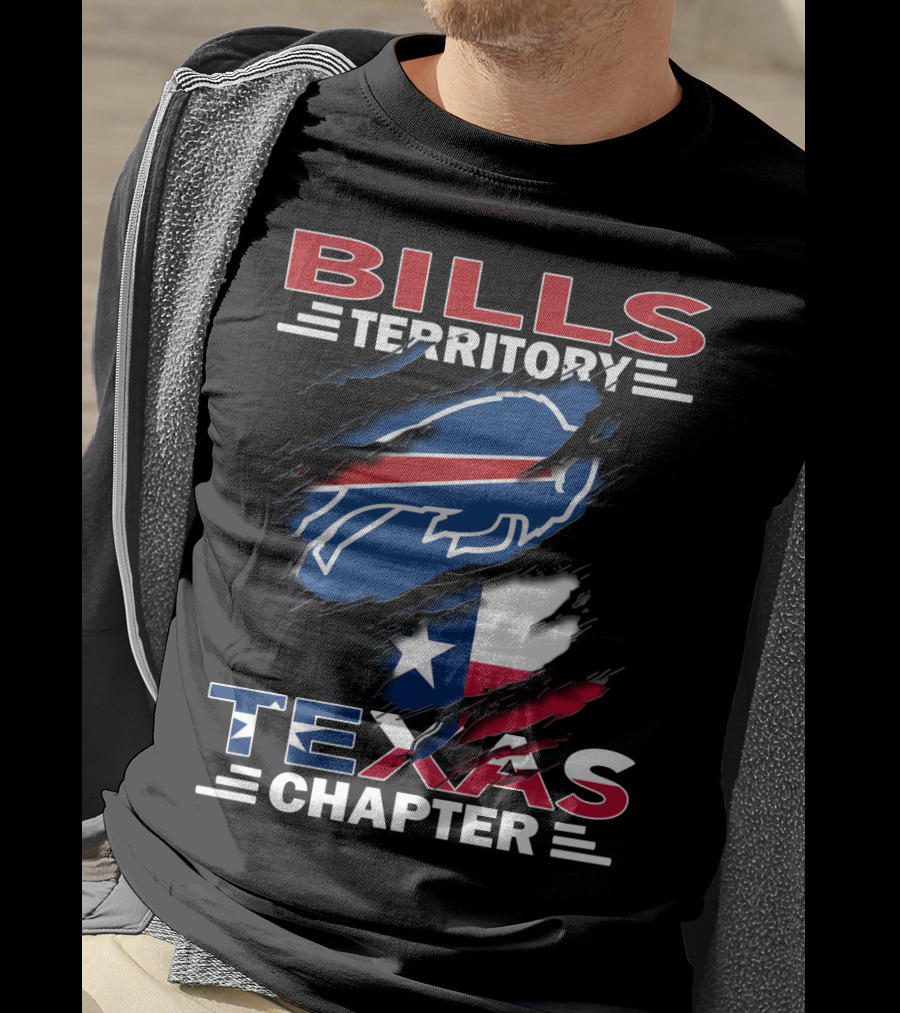 Bills Territory Texas Chapter Buffalo Logo Texas Flag T-Shirt
