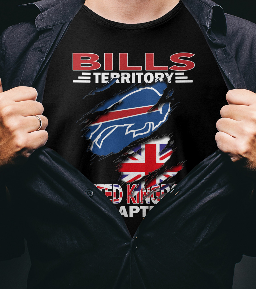 BILLS TERRITORY UNITED KINGDOM CHAPTER Buffalo Logo With Union Jack T-Shirt