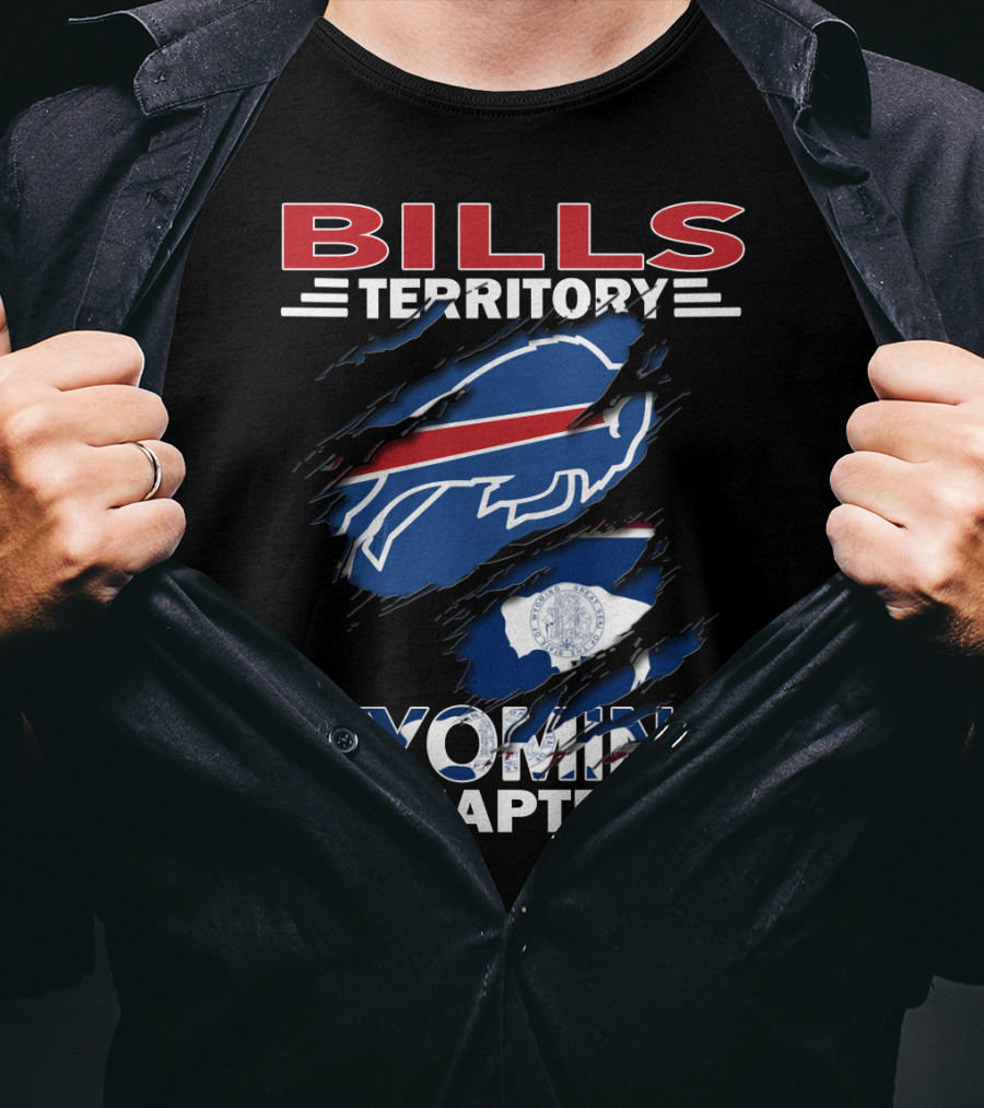 Bills Territory Wyoming Chapter Buffalo Bills Fan Club Wyoming State Flag T-Shirt