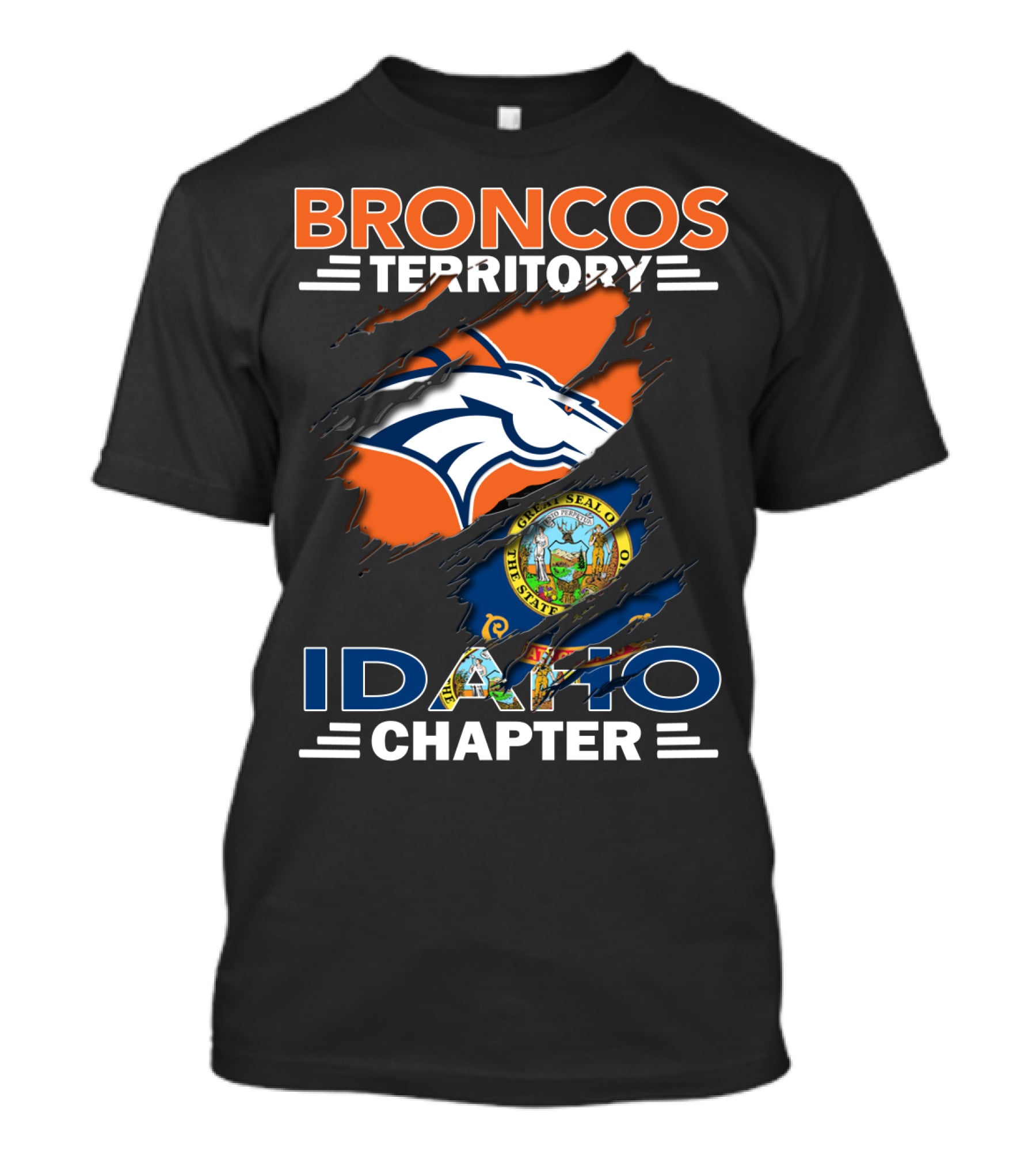 Broncos Territory Idaho Chapter State Seal T-Shirt