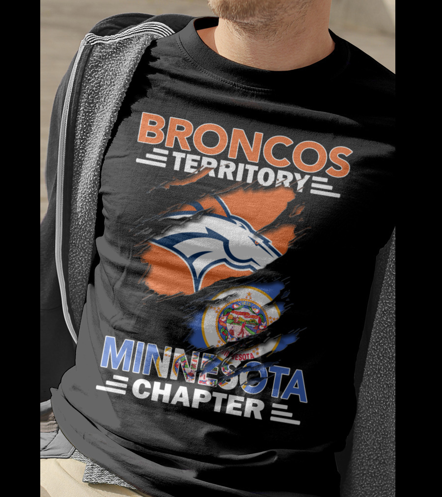 Broncos Territory Minnesota Chapter NFL Football Fan Club State Pride T-Shirt