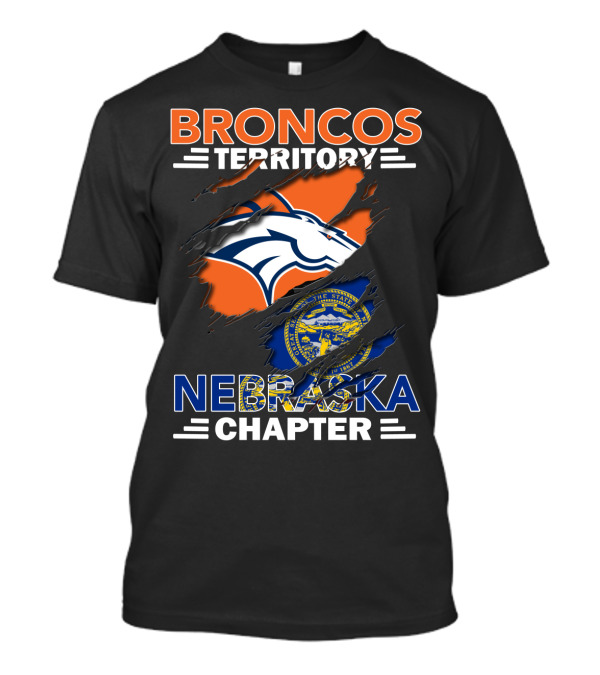 Broncos Territory Nebraska Chapter Team Pride Fan Club T-Shirt