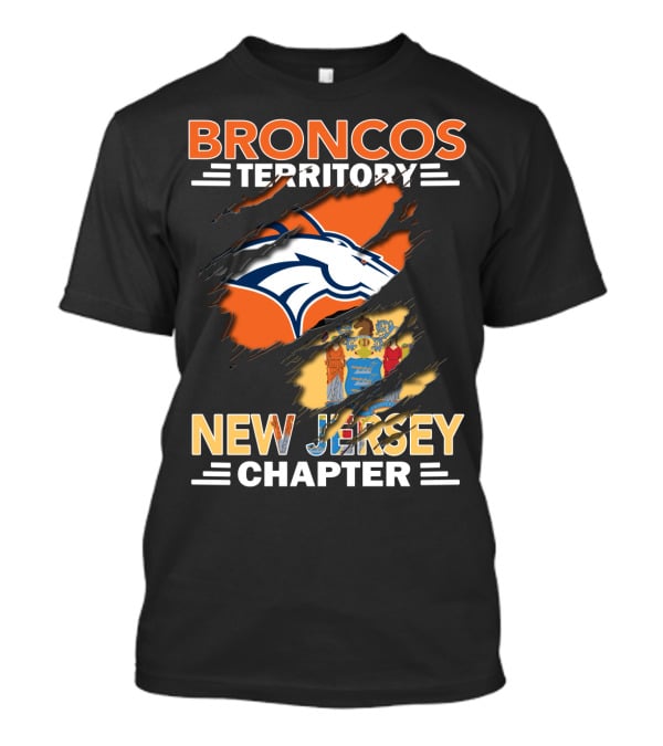 Broncos Territory New Jersey Chapter NFL Team Pride State Emblem T-Shirt