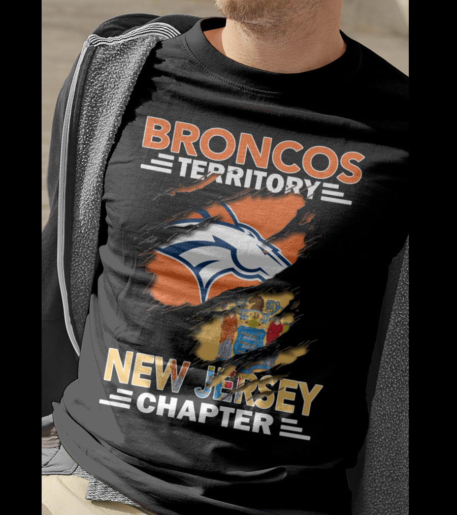 Broncos Territory New Jersey Chapter NFL Team Pride State Emblem T-Shirt