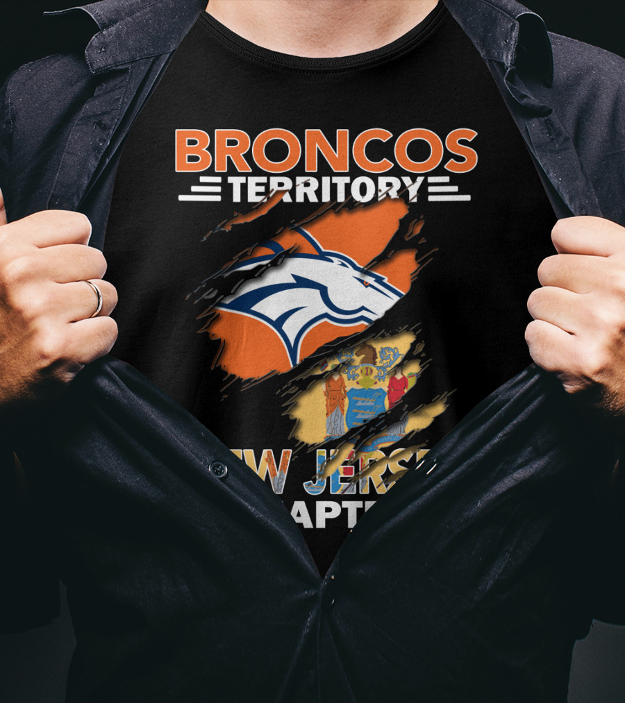 Broncos Territory New Jersey Chapter NFL Team Pride State Emblem T-Shirt