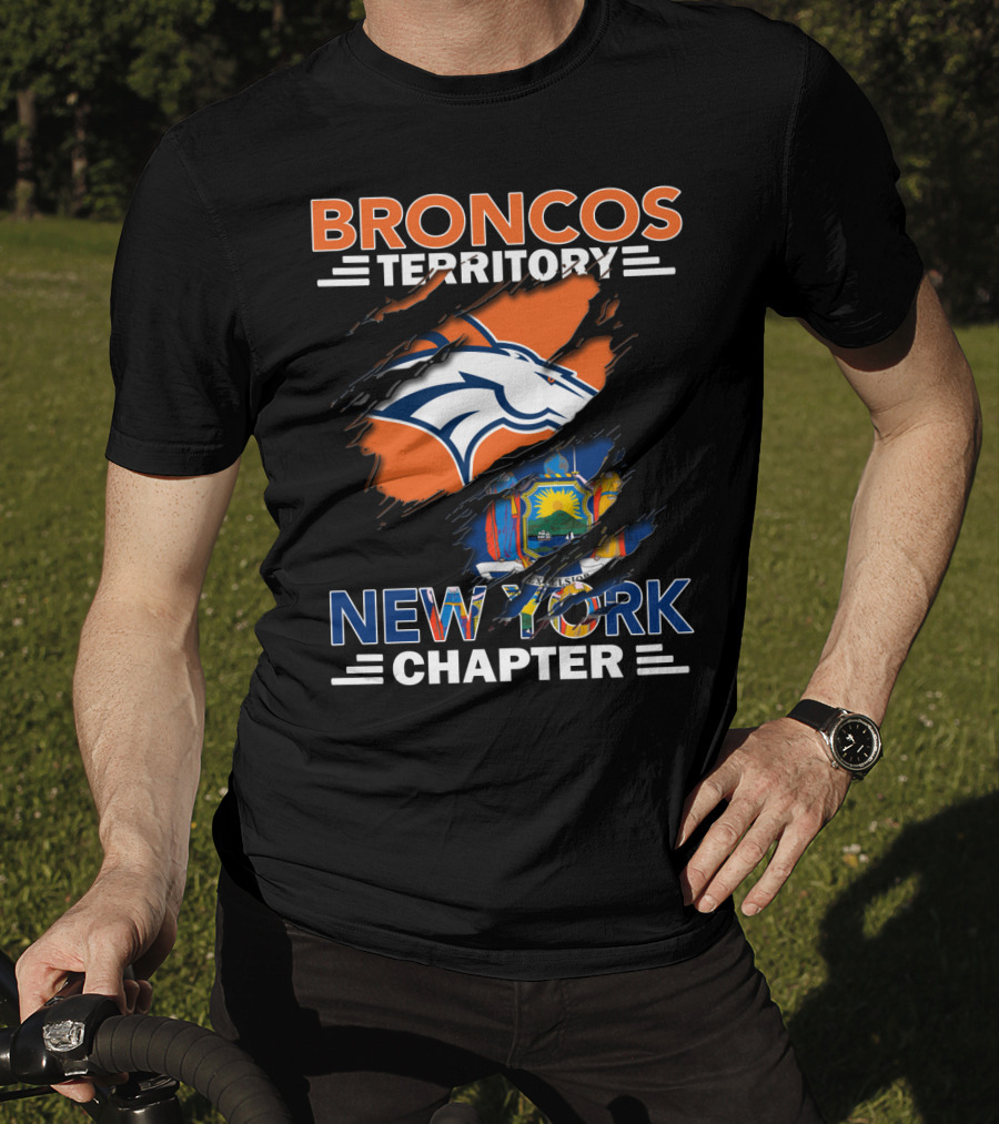 Broncos Territory New York Chapter State Pride Fan Gear T-Shirt