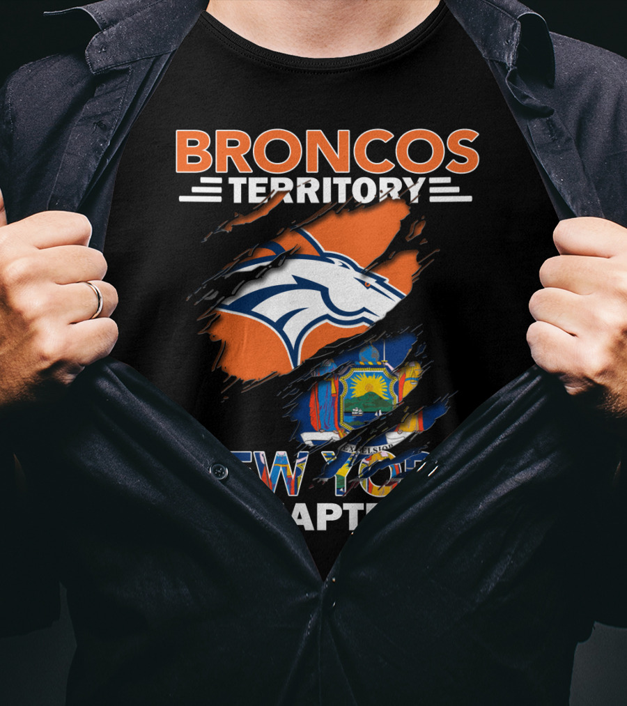 Broncos Territory New York Chapter State Pride Fan Gear T-Shirt