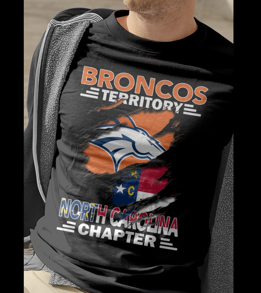 Broncos Territory North Carolina Chapter NFL Logo Fan Group T-Shirt