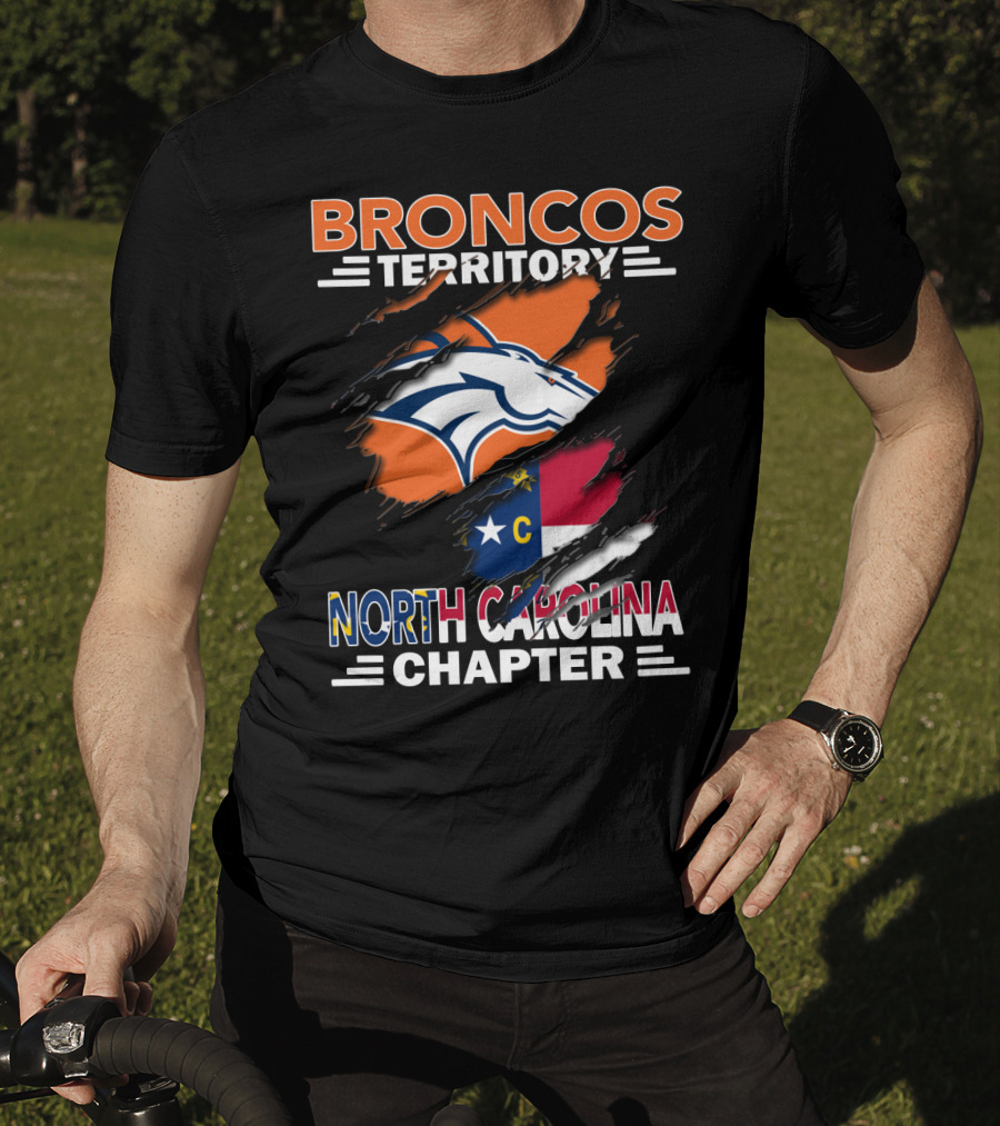 Broncos Territory North Carolina Chapter NFL Logo Fan Group T-Shirt