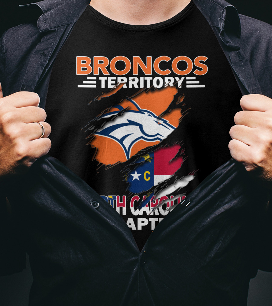 Broncos Territory North Carolina Chapter NFL Logo Fan Group T-Shirt