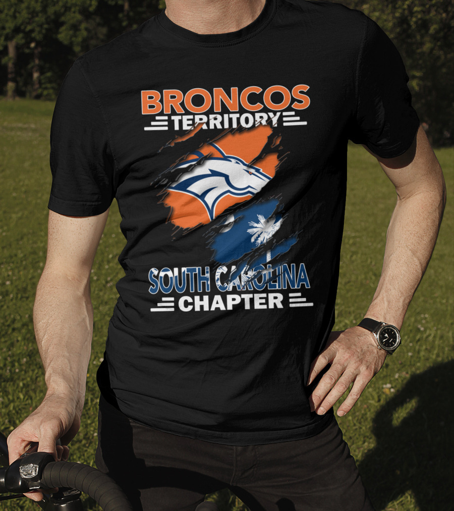 Broncos Territory South Carolina Chapter Logo With Palmetto And Crescent Moon T-Shirt