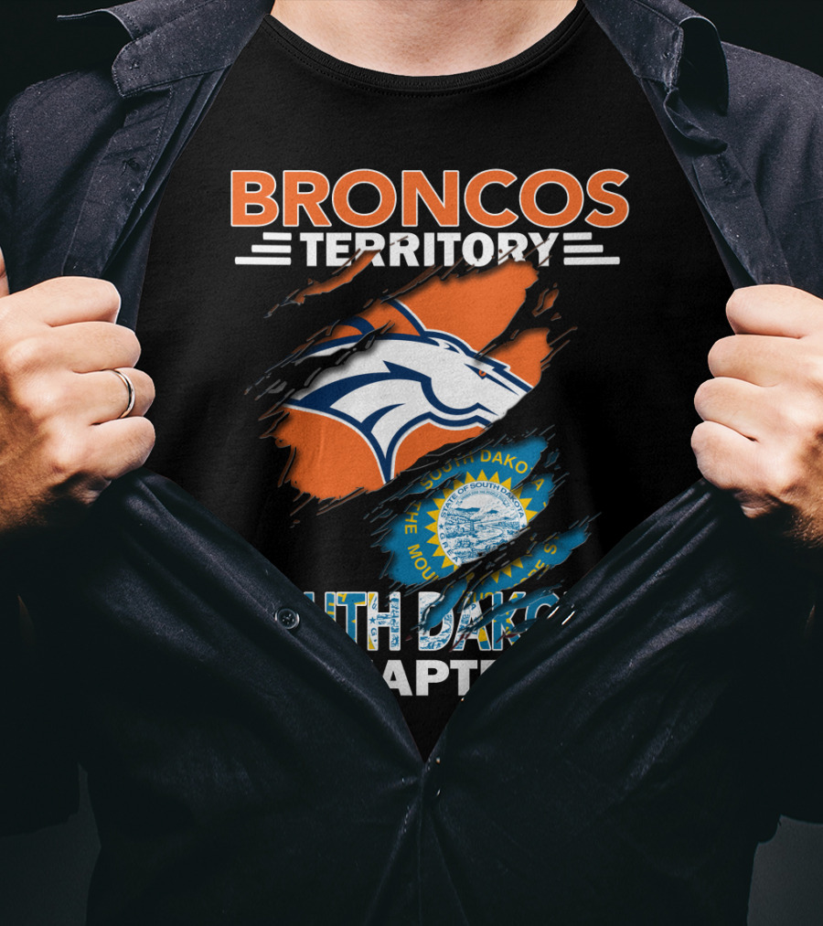 Broncos Territory South Dakota Chapter Logo And State Emblem T-Shirt