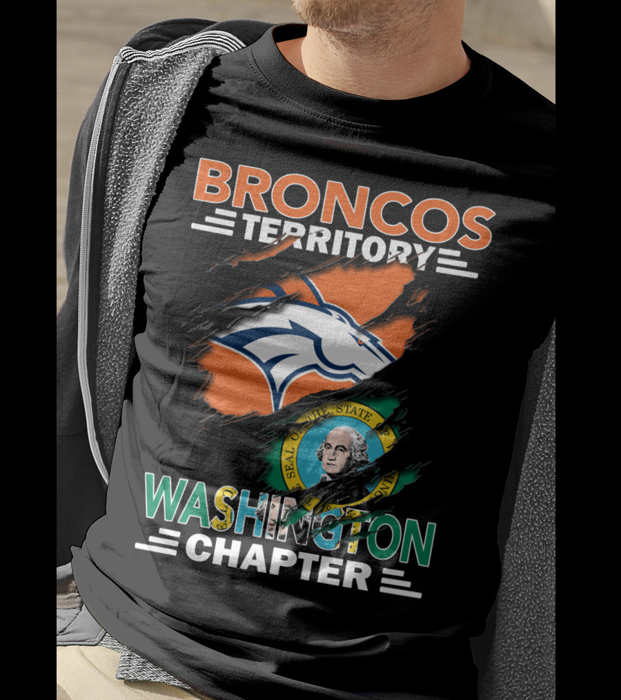 Broncos Territory Washington Chapter Denver Football Fan Club T-Shirt