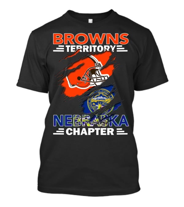 Browns Territory Nebraska Chapter Football Helmet Seal T-Shirt