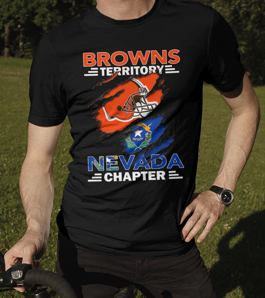 Browns Territory Nevada Chapter Football Helmet And State T-Shirt