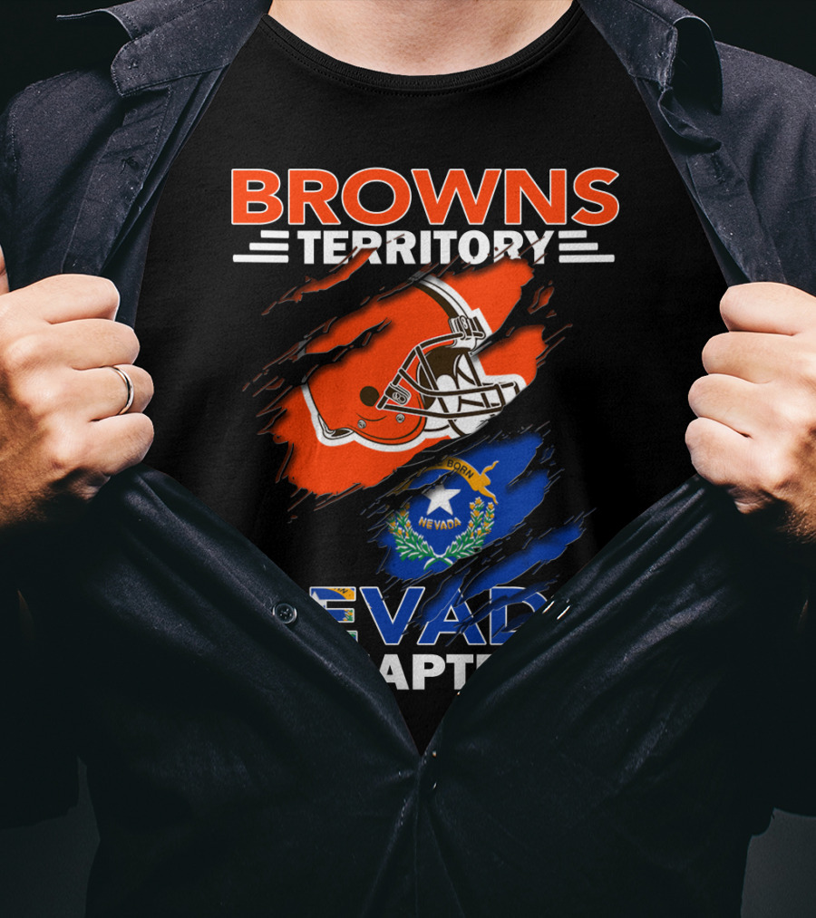 Browns Territory Nevada Chapter Football Helmet And State T-Shirt