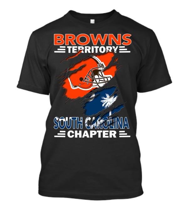 Browns Territory South Carolina Chapter Football Helmet Palmetto Tree T-Shirt