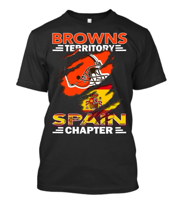 Browns Territory Spain Chapter Helmet Flag T-Shirt