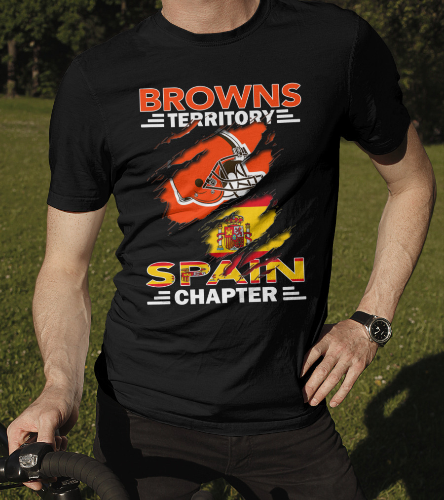 Browns Territory Spain Chapter Helmet Flag T-Shirt
