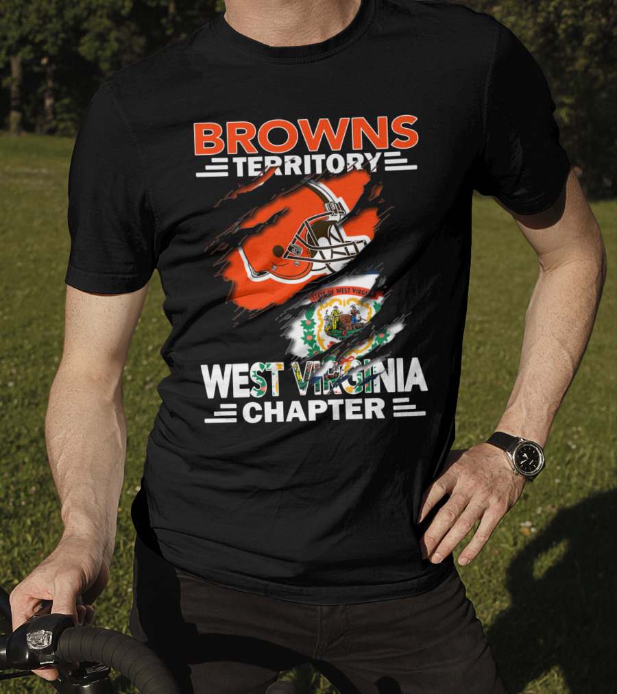 Browns Territory West Virginia Chapter Helmet State Of West Virginia Seal T-Shirt