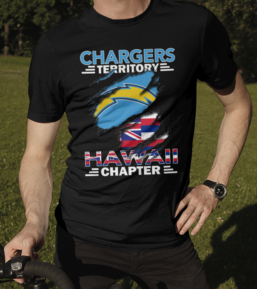 Chargers Territory Hawaii Chapter NFL Team Fan Union Jack Flag T-Shirt