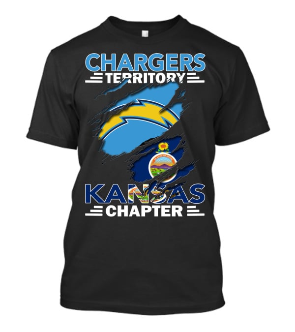 Chargers Territory Kansas Chapter Kansas Flag And Chargers T-Shirt