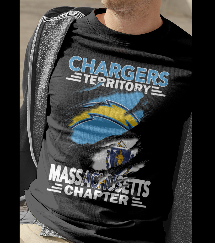 Chargers Territory Massachusetts Chapter Football Fanbase T-Shirt
