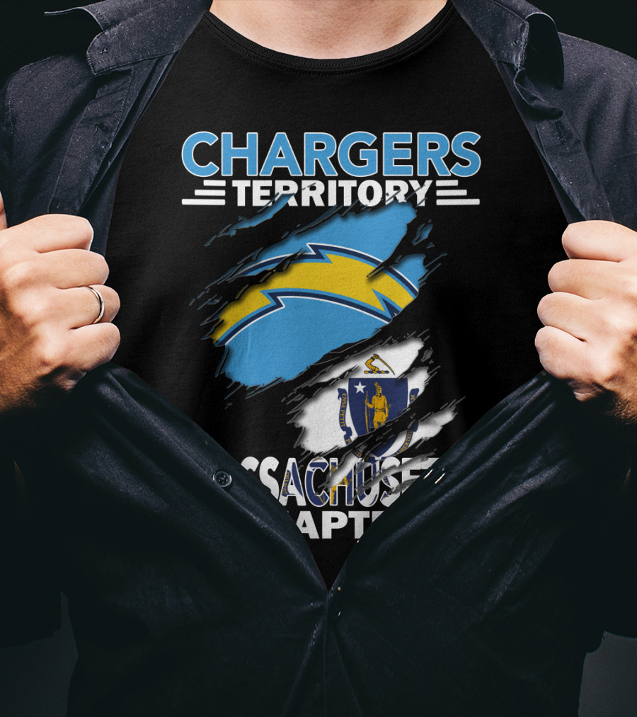 Chargers Territory Massachusetts Chapter Football Fanbase T-Shirt