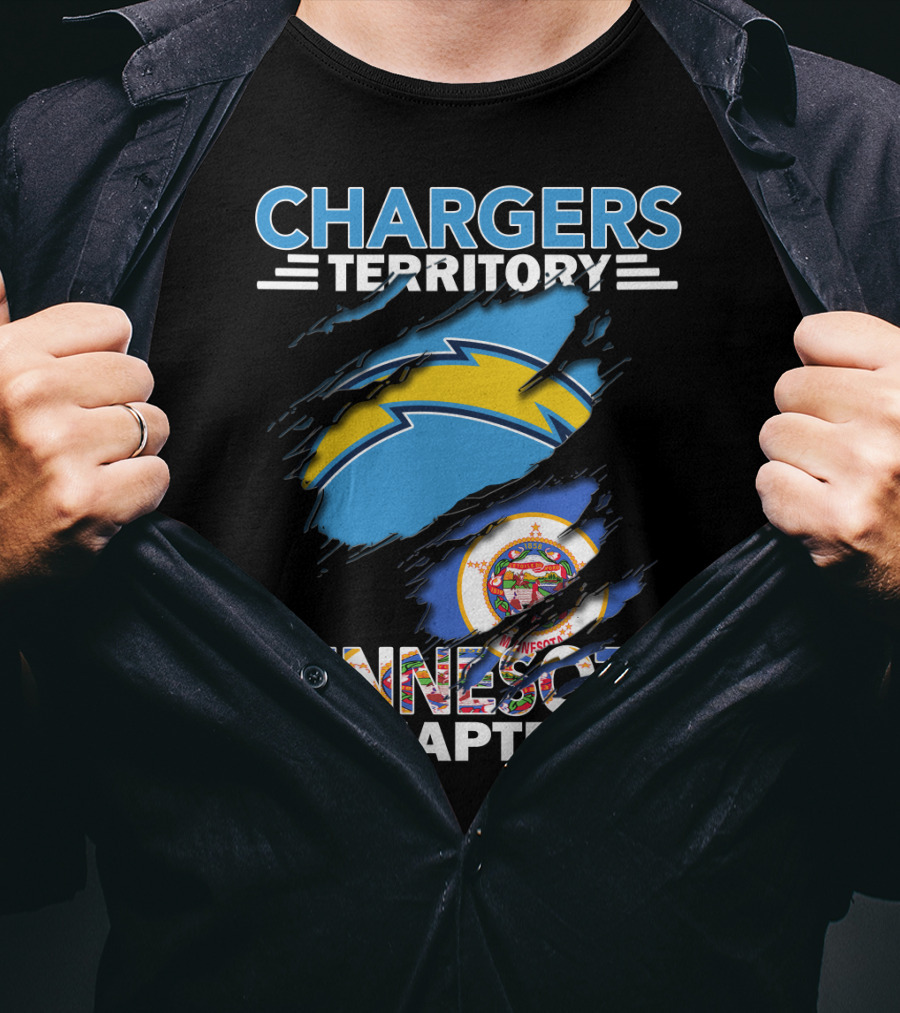 Chargers Territory Minnesota Chapter Logo With State Flag Elements T-Shirt