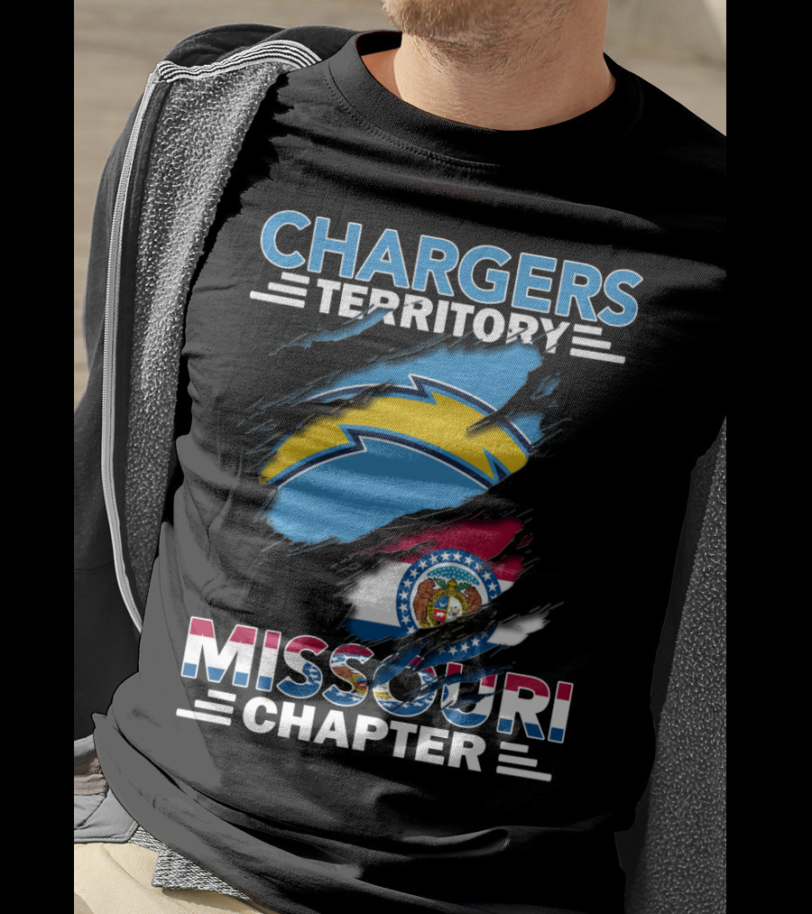 Chargers Territory Missouri Chapter With State Flag T-Shirt